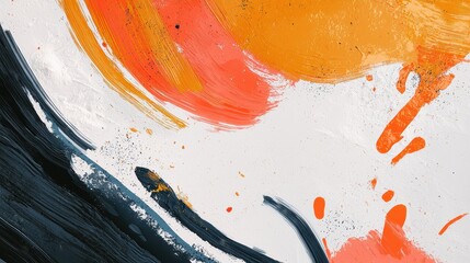 Poster - Bold Artistic Background Design Featuring Vibrant Colors and Dynamic Brush Strokes