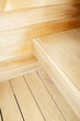 © Colour Laboratory/Stocksy - Close-up of modern wooden sauna with hard direct flashlight