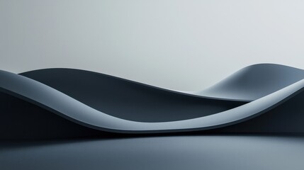 Poster - Abstract Background Design with Smooth Gradients and Elegant Curves for Mockup Presentations