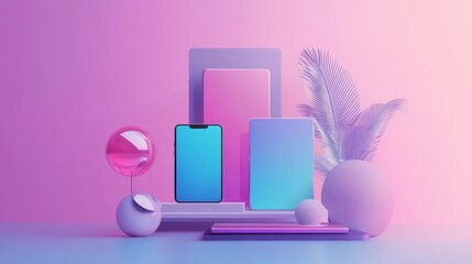 Poster - Modern Digital Mockup Template with Sharp Visuals and Elegant Design Elements