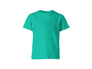 Wall Mural - heather seafoam green colour blank fashion tee front mockup template