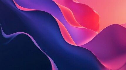 Poster - Stunning Minimalistic Background for Presentation or Mockup Showcasing Vibrant Color Waves