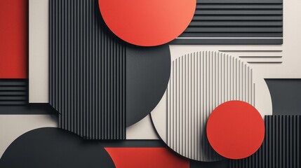Poster - Modern Abstract Background Prototype Mockup Featuring Bold Shapes and Textured Elements