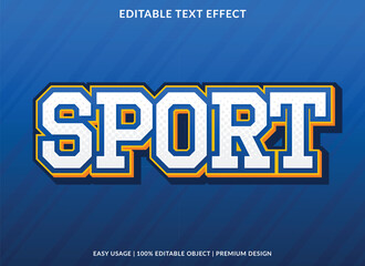 Poster - sport text effect template design with modern and abstract style use for business logo and brand