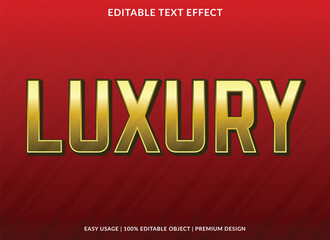 Poster - luxury text effect template design with modern and abstract style use for business logo and brand