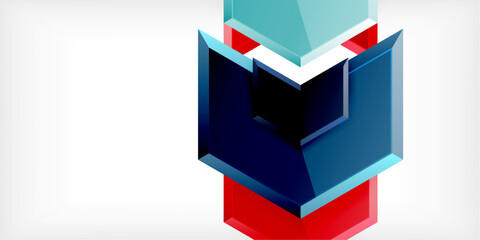 Poster - Vector 3d arrow techno design template