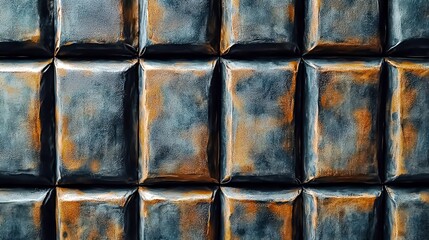 Poster - Abstract Close-Up of Textured Metallic Surface with Patterns