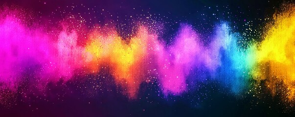Poster - Vibrant Colorful Powder Explosion Abstract Background Art Design