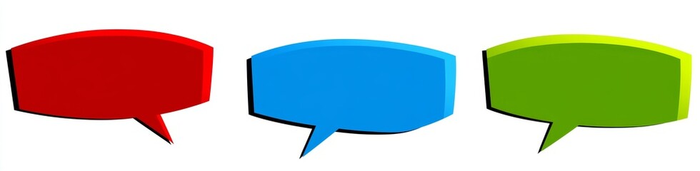 Aufkleber - Vibrant Speech Bubbles Set Blank Design Template Graphic Elements