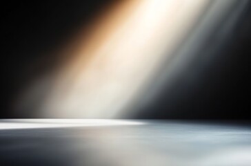 Poster - Minimalist Soft Focus Bright Light on Dark Background Ethereal Atmosphere for Product Mockup