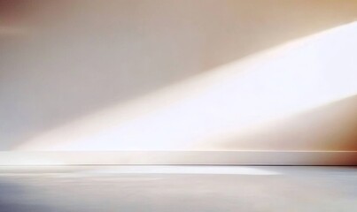 Aufkleber - Minimalist White Ceiling Background with Light Gray Gradient for Product Display and Presentation