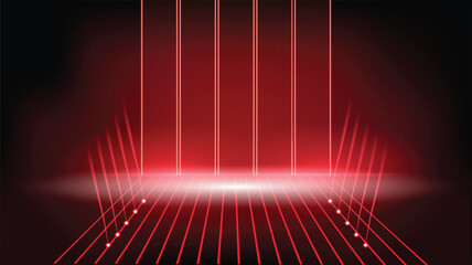 Leinwandbilder - Abstract red speed background gradient design with geometric composition.Futuristic minimal pattern place for text or message.Trendy and modern Cool banner design template.