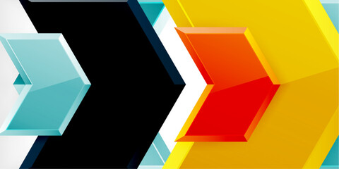 Poster - Technology dynamic arrow geometric background. Vector Illustration For Wallpaper, Banner, Background, Card, Book Illustration, landing page