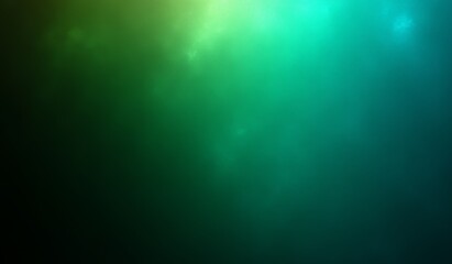 Poster - Abstract Digital Background Gradient from Dark Teal to Bright Green with Grainy Texture and Watercolor Effect