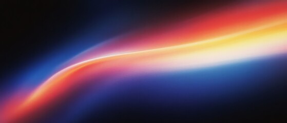 Poster - Vibrant Abstract Gradient Background Dark Blue to Orange Yellow Smooth Texture Minimalist Design