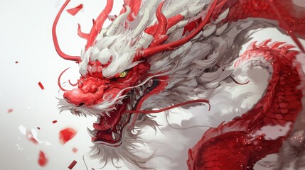 Poster - Angular cubist zodiac dragon a cultural art installation celebrating urban expression
