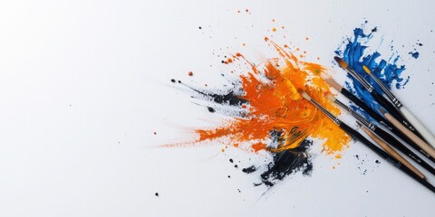 Poster - Exploring experimental watercolor techniques a minimalist approach to contemporary art tools and color application