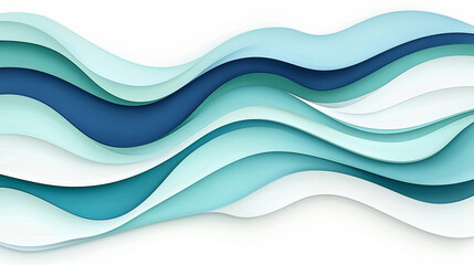 Fototapete - Soft and wavy design in navy blue