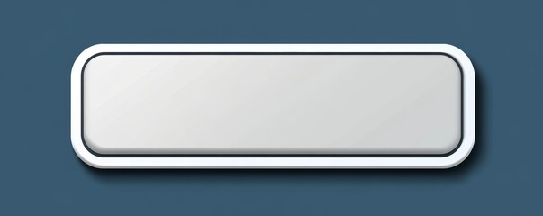 Aufkleber - minimalist rectangular button white design modern rounded edges push button graphic resource