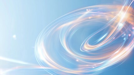 Poster - swirling light patterns create a mesmerizing effect in a blue background