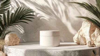 Poster - Premium Clean Product Mockup Concept with Natural Elements and Soft Lighting