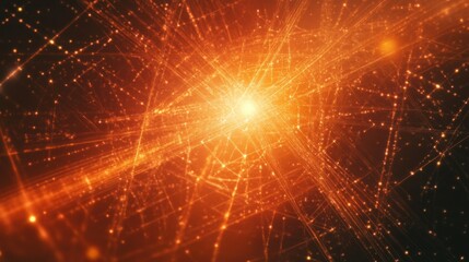 Wall Mural - Glowing Abstract Light Particles with Dynamic Energy Flow
