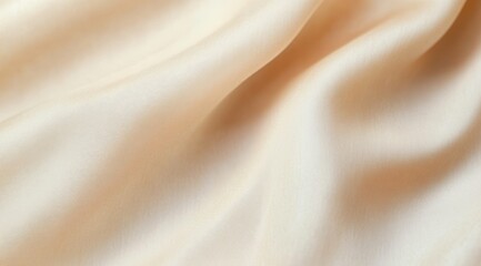 Aufkleber - Soft Beige Fabric Drapery Close-Up Minimalist Background Serene Aesthetic Fluid Textures
