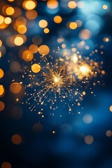 Poster - Fireworks Celebration Background with Bokeh Light Effects for New Year's Eve