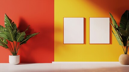 Poster - Clean and Bold Mockup Design with Vibrant Colors for Advertising and Creative Presentations