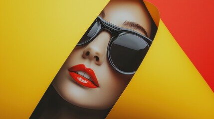 Poster - Stylish Mockup Featuring Bold Colors and Sharp Design Elements for Advertising Purposes