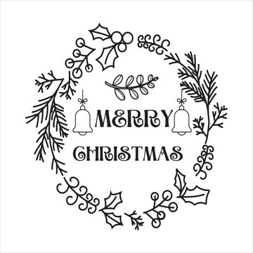 Merry Christmas Logo in Chalkboard Drawing Style - Animated Festive Design