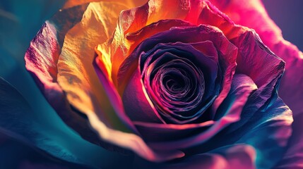 Leinwandbilder - Colorful paper folding in midair surreal nature scene artistic photography vibrant environment close-up view abstract concept