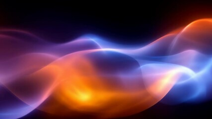 Aufkleber - Colorful, abstract painting with a purple and orange swirl. The colors are vibrant and the brushstrokes are bold. The painting evokes a sense of energy and movement
