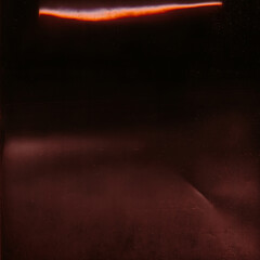 Wall Mural - old film overlay. dust scratches. retro photo texture. orange color light flare stripe worn weathere