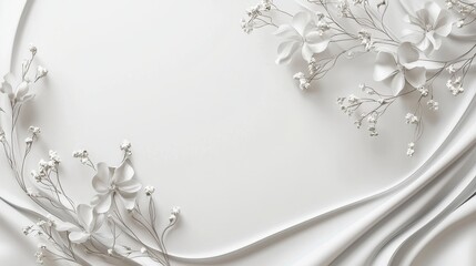 Poster - Elegant Background Mockup with Soft Gradients and Floral Accents for Design Projects