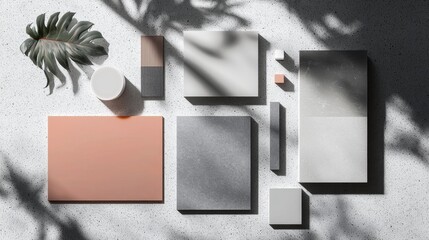 Poster - Polished Branding Mockup with Textures and Clean Lines for Professional Previews