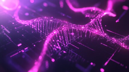Poster - Abstract Digital Background with Vivid Pink and Purple Patterns