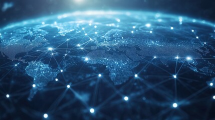 Poster - Global Network Visualization with Digital Connections and Lights