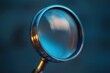 © Abdul - Close-up of a magnifying glass with a blue hue.
