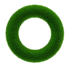 Wall Mural - Minimalist Green Wreath In 3D Render with background transparent