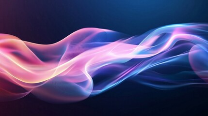 Poster - flowing abstract patterns in vibrant colors on a dark background create a sense of movement and harm