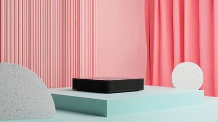 Poster - Modern Product Mockup Featuring Textures in a Creative Setting with Soft Colors