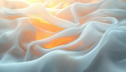 Poster - Soft Focus Abstract Background with Flowing Fabric and Gentle Lighting for Minimalist Design