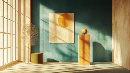 Poster - Elegant High Quality Graphic Mockup Presentation Featuring Modern Interior Design Elements