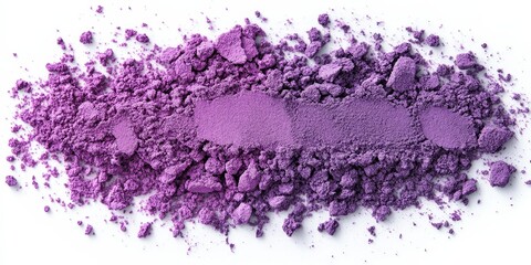 Poster - Vibrant Violet Powder Explosion on a White Background Creating a Chaotic Artistic Display Ideal for Creative Projects and Design Elements