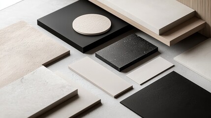 Poster - Modern High-Quality Mockup Presentation Showcasing Various Textures and Materials for Design