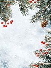 Wall Mural - christmas and happy new year. background vector. hand painted watercolor drawing for winter season. 