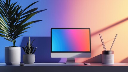 Poster - Interactive Digital Prototype Mockup with Clean Textured Design and Modern Aesthetic
