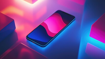 Poster - Vibrant Interactive Mockup Design with Dynamic Elements and Modern Aesthetics