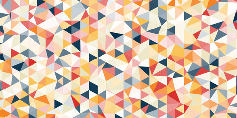 Abstract retro pattern of geometric shapes. Colorful gradient mosaic backdrop. Vector illustration